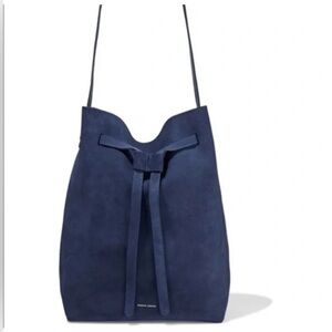 Mansur Gavriel Suede Hobo Bag - Dark Blue